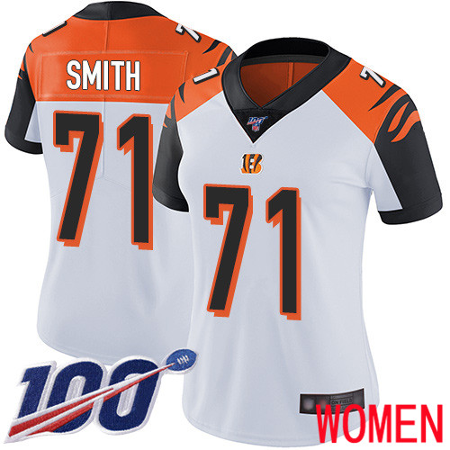 Cincinnati Bengals Limited White Women Andre Smith Road Jersey NFL Footballl #71 100th Season Vapor Untouchable->women nfl jersey->Women Jersey